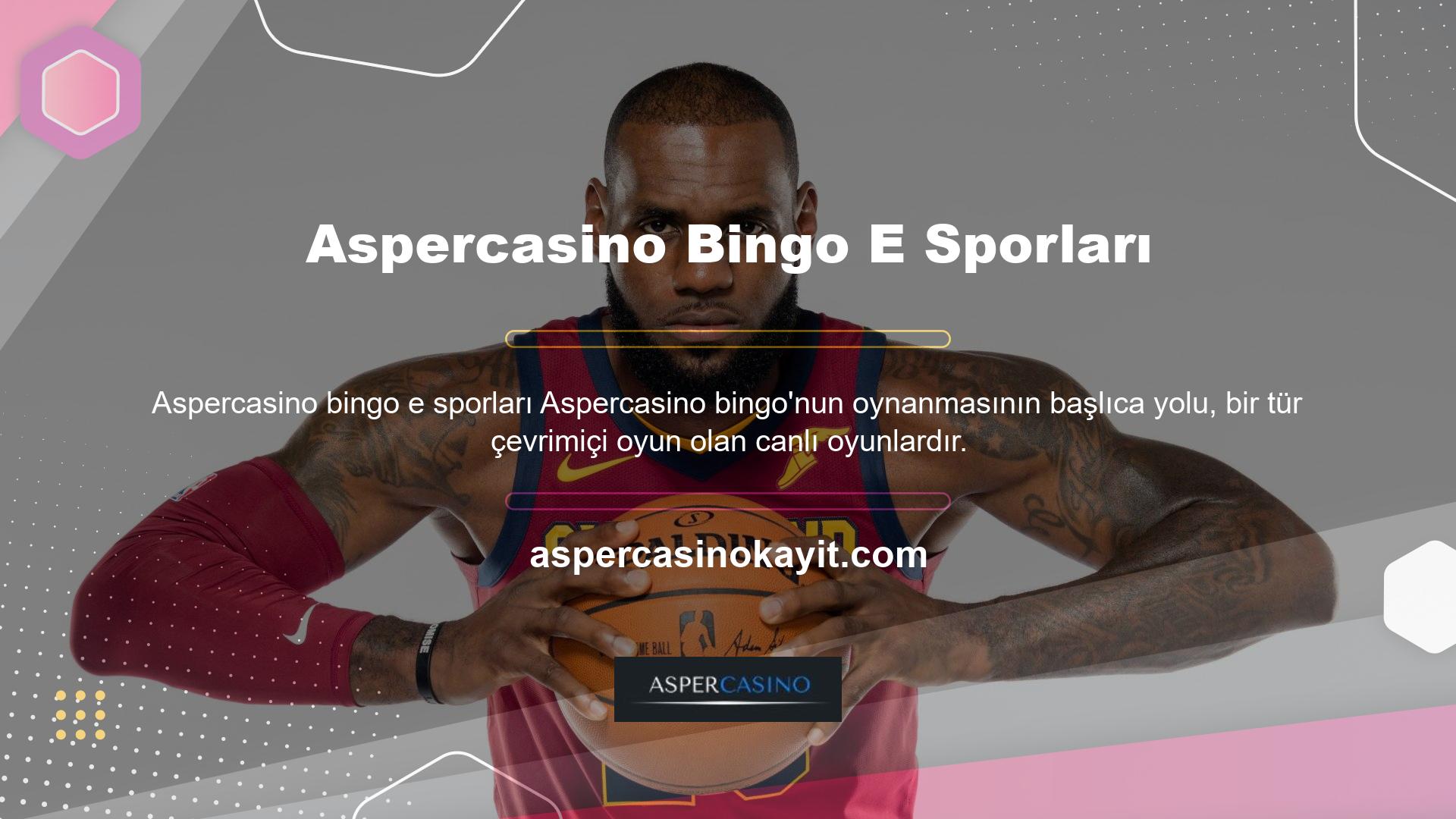 Bir sonraki Aspercasino bingo e spor oyununa katılabilmek için elinizde bir kartınızın olması gerekir, deneyin ve gün boyu uyanık kalın
