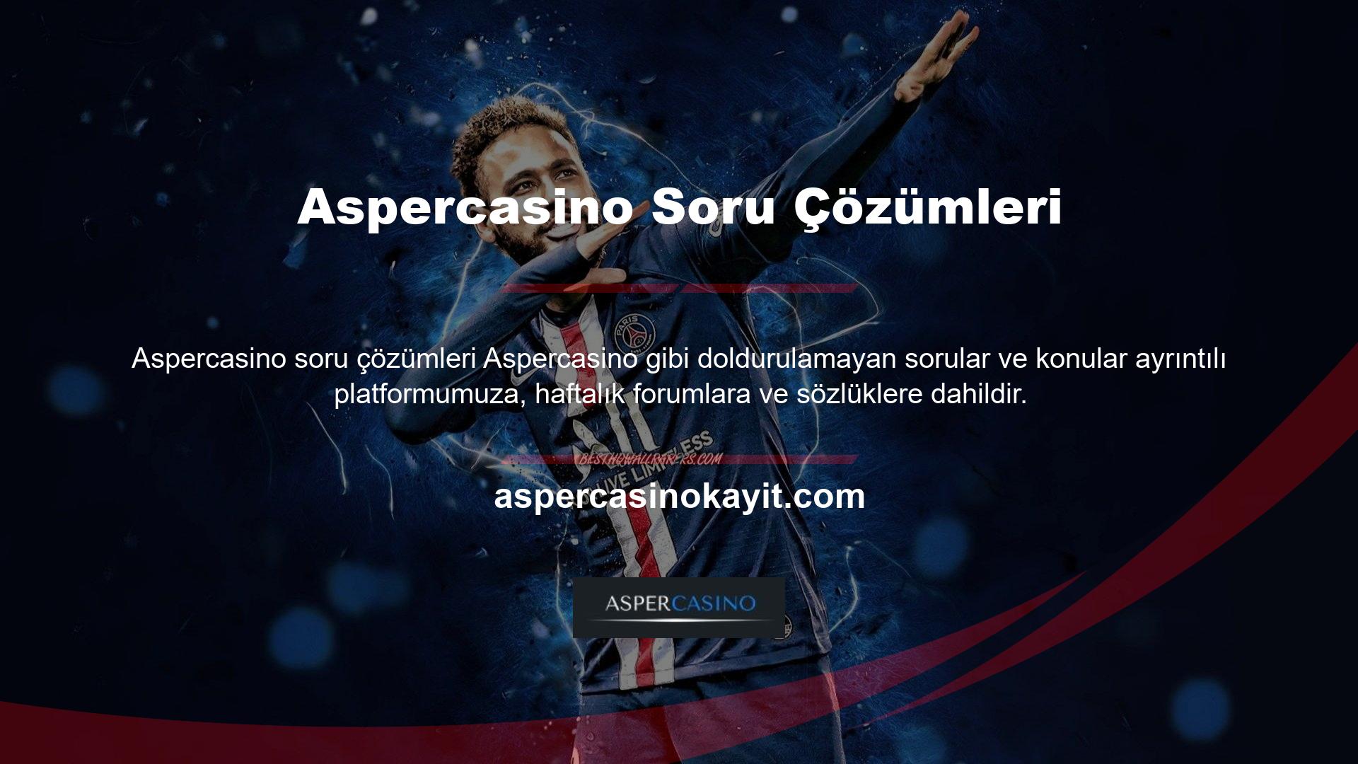 Güçlü bir web sitesi altyapısı ile Aspercasino teknik kesintiler olmadan aynı anda on binlerce üyeye ev sahipliği yapabilir